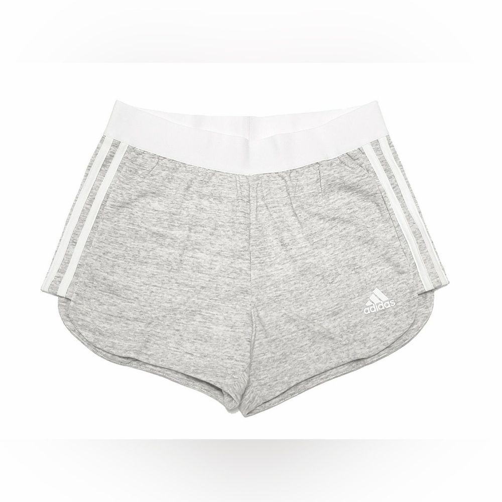 Adidas Women's Must Haves Athletic Gray and White Shorts